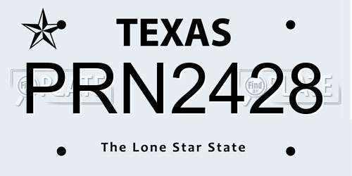 PRN2428 Texas License Plate