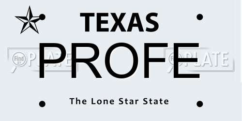 PROFE Texas License Plate