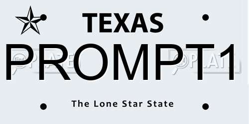 PROMPT1 Texas License Plate