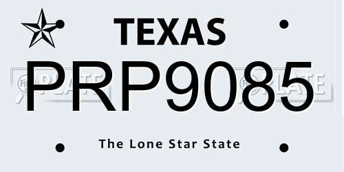 PRP9085 Texas License Plate