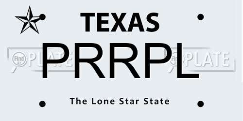 PRRPL Texas License Plate
