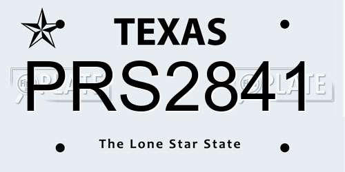 PRS2841 Texas License Plate