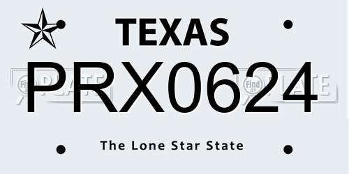 PRX0624 Texas License Plate