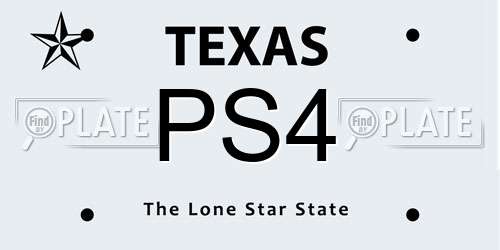 PS4 Texas License Plate