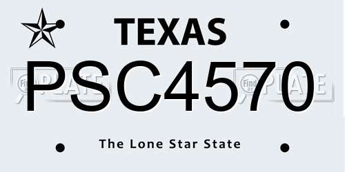 PSC4570 Texas License Plate