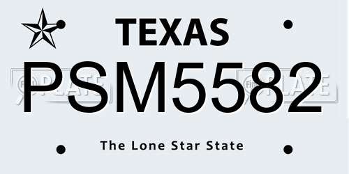 PSM5582 Texas License Plate