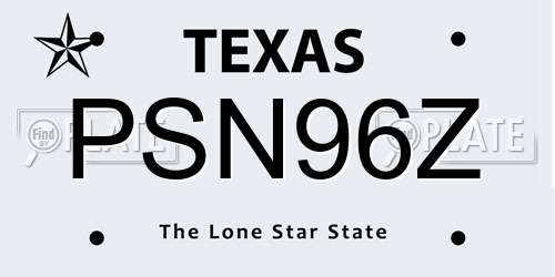 PSN96Z Texas License Plate