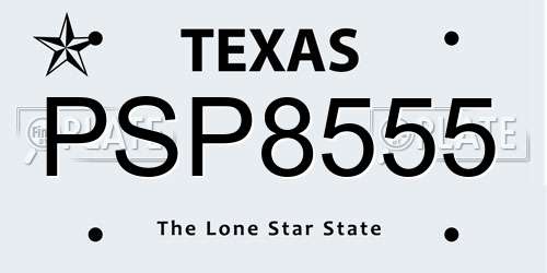 PSP8555 Texas License Plate