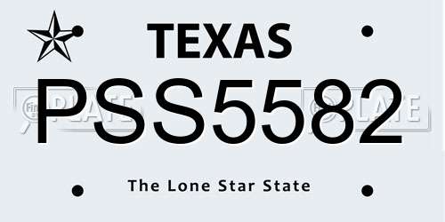 PSS5582 Texas License Plate