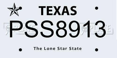 PSS8913 Texas License Plate
