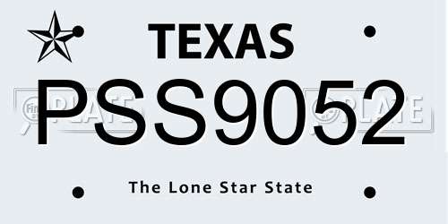 PSS9052 Texas License Plate