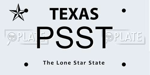 PSST Texas License Plate