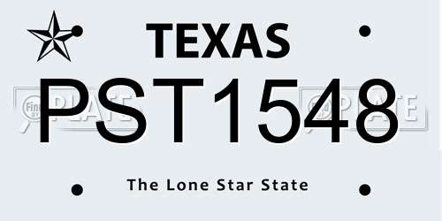 PST1548 Texas License Plate