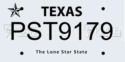 PST9179 Texas License Plate
