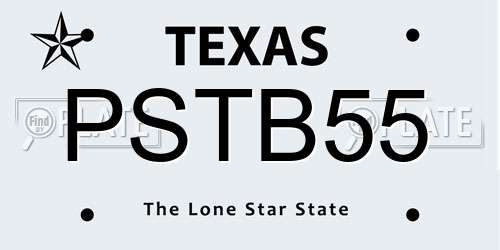 PSTB55 Texas License Plate