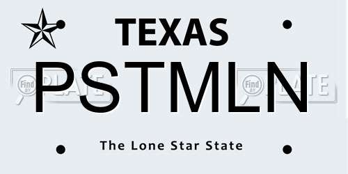 PSTMLN Texas License Plate
