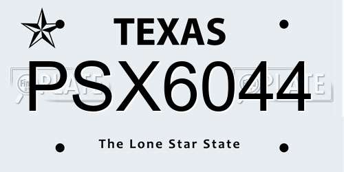 PSX6044 Texas License Plate