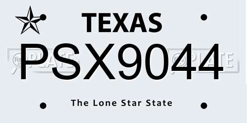 PSX9044 Texas License Plate