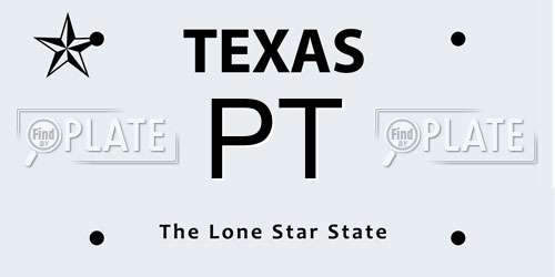 PT Texas License Plate