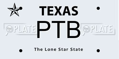 PTB Texas License Plate