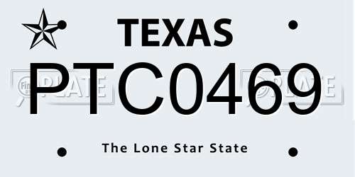 PTC0469 Texas License Plate