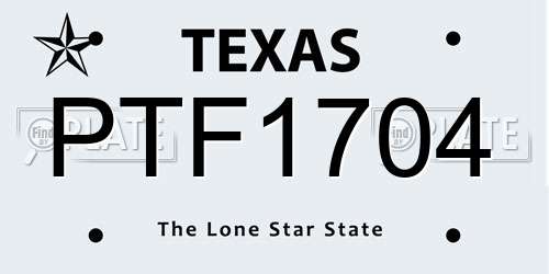 PTF1704 Texas License Plate