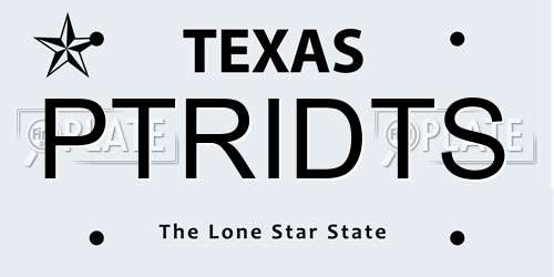 PTRIDTS Texas License Plate