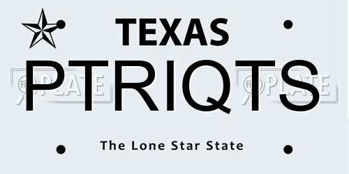 PTRIQTS Texas License Plate