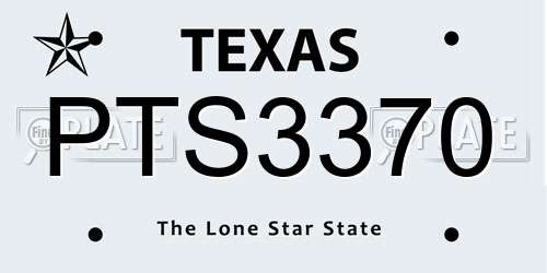 PTS3370 Texas License Plate