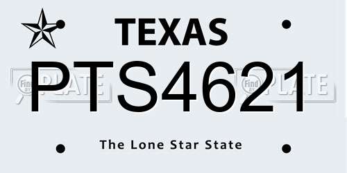 PTS4621 Texas License Plate