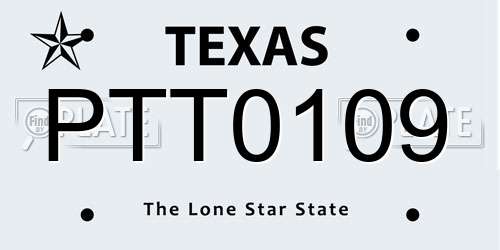 PTT0109 Texas License Plate