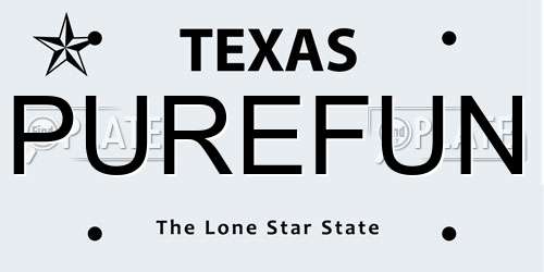 PUREFUN Texas License Plate