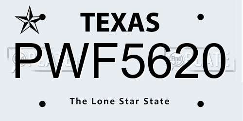 PWF5620 Texas License Plate