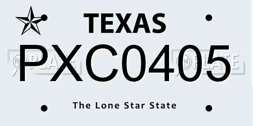 PXC0405 Texas License Plate