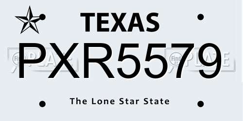 PXR5579 Texas License Plate