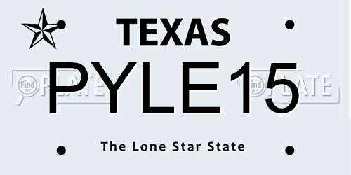 PYLE15 Texas License Plate