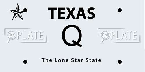 Q Texas License Plate