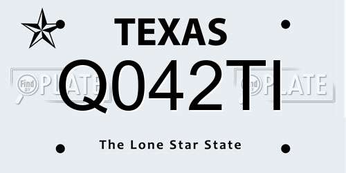 Q042TI Texas License Plate