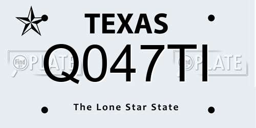 Q047TI Texas License Plate