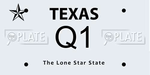 Q1 Texas License Plate