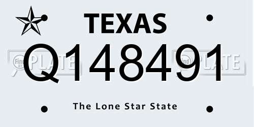 Q148491 Texas License Plate
