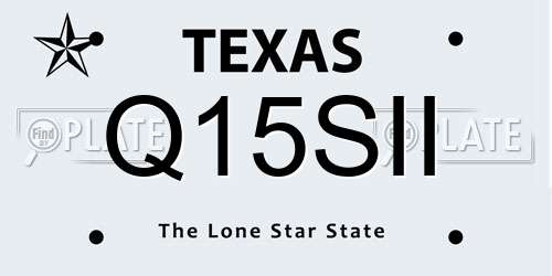 Q15SII Texas License Plate