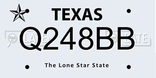Q248BB Texas License Plate