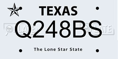 Q248BS Texas License Plate