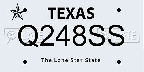 Q248SS Texas License Plate