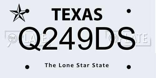 Q249DS Texas License Plate