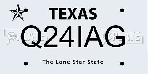 Q24IAG Texas License Plate