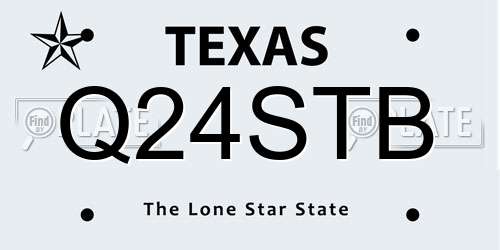 Q24STB Texas License Plate