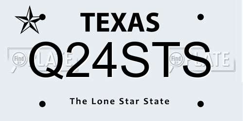 Q24STS Texas License Plate