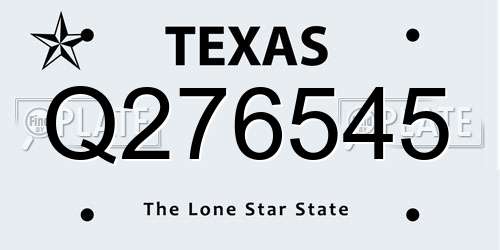 Q276545 Texas License Plate
